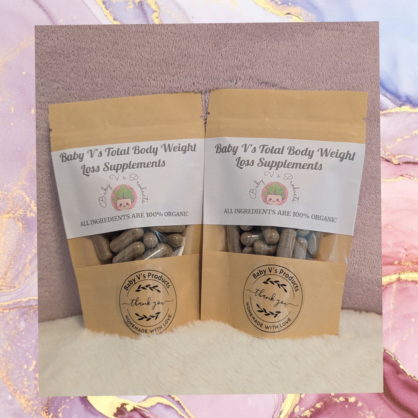 Baby V's Herbal Weight Loss Support Supplements 100% Organic Herbs