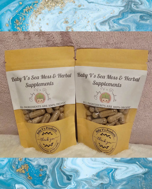Baby V's 100% Organic Sea Moss & Herbal Blend Supplement 90capsules