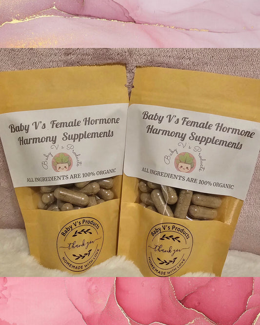 Baby V's 100% Organic Female Hormone Harmony Supplement for females 90 capsules